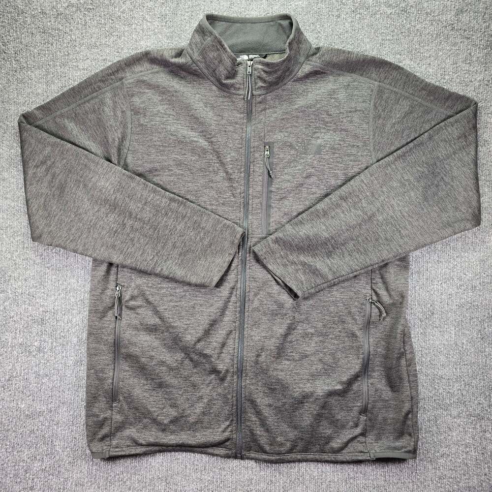 The North Face Canyonlands Full Zip Jacket Mens XL Gray Heather Fleece Sweater
